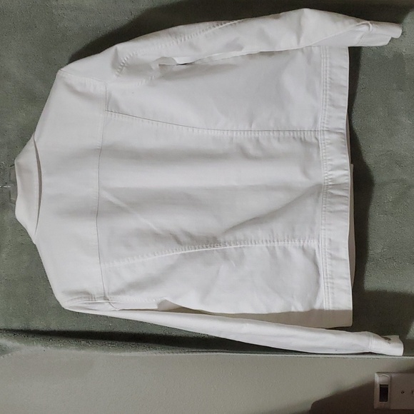Womens White Jean Jacket - Picture 2 of 4